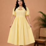 Pastel Yellow Midi Dress