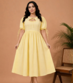 Pastel Yellow Midi Dress
