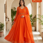 Hand work Umbrella Maxi with Dupatta 01