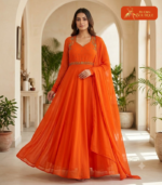 Hand work Umbrella Maxi with Dupatta 01