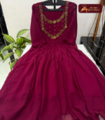 Georgette  With Lining Handwork Kurti 07 - Image 4