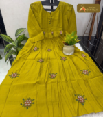 Mul Chendri  With lining Hand work kurti 03 - Image 4