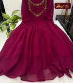 Georgette  With Lining Handwork Kurti 07 - Image 3