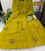 Mul Chendri  With lining Hand work kurti 03 - Image 3