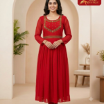 Georgette  With Lining Handwork Kurti 08