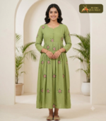 Mul Chendri  With lining Hand work kurti 04