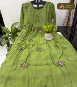 Mul Chendri  With lining Hand work kurti 04 - Image 4