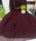 Georgette  With Lining Handwork Kurti 03 - Image 3