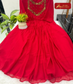 Georgette  With Lining Handwork Kurti 08 - Image 3