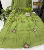 Mul Chendri  With lining Hand work kurti 04 - Image 3