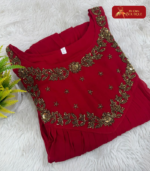 Georgette  With Lining Handwork Kurti 08 - Image 2
