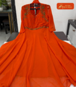 Hand work Umbrella Maxi with Dupatta 01 - Image 3