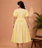 Pastel Yellow Midi Dress - Image 2