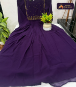 Georgette  With Lining Handwork Kurti 01 - Image 3