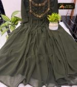 Georgette  With Lining Handwork Kurti 05 - Image 3