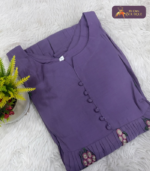 Mul Chendri  With lining Hand work kurti 01 - Image 2