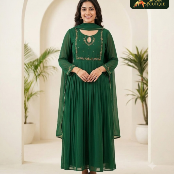 Hand work kurthi Top & Dupatta 02