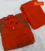 Hand work Umbrella Maxi with Dupatta 01 - Image 2