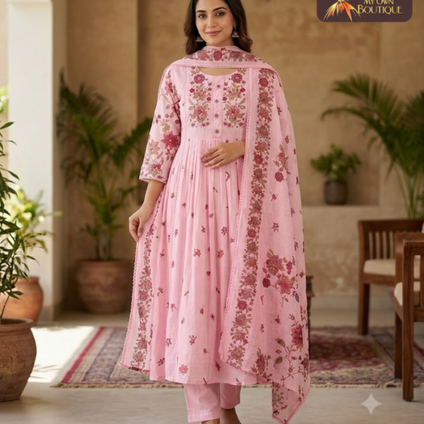 Soft Mulmul Cotton Top & Dupatta 02