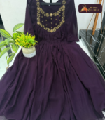 Georgette  With Lining Handwork Kurti 06 - Image 4