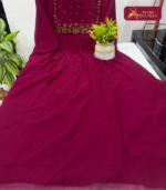 Georgette  With Lining Handwork Kurti 02 - Image 3