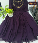 Georgette  With Lining Handwork Kurti 06 - Image 3