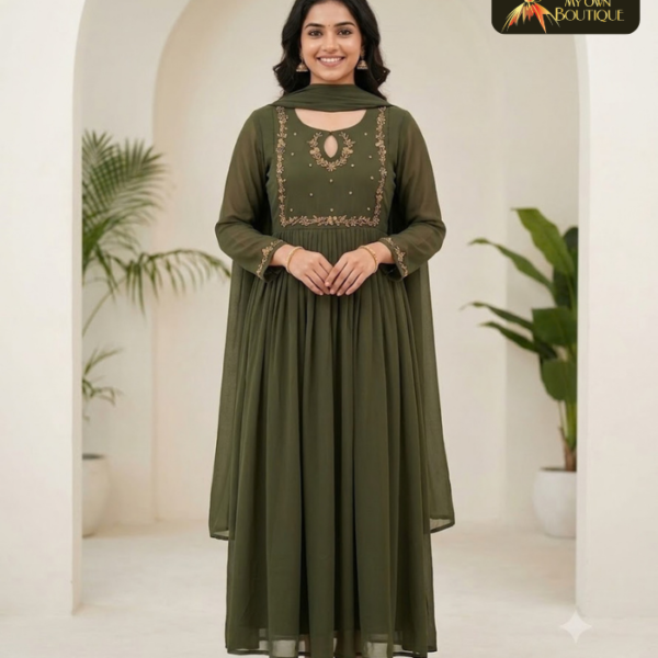 Hand work kurthi Top & Dupatta 03
