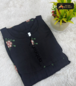 Mul Chendri  With lining Hand work kurti 02 - Image 2