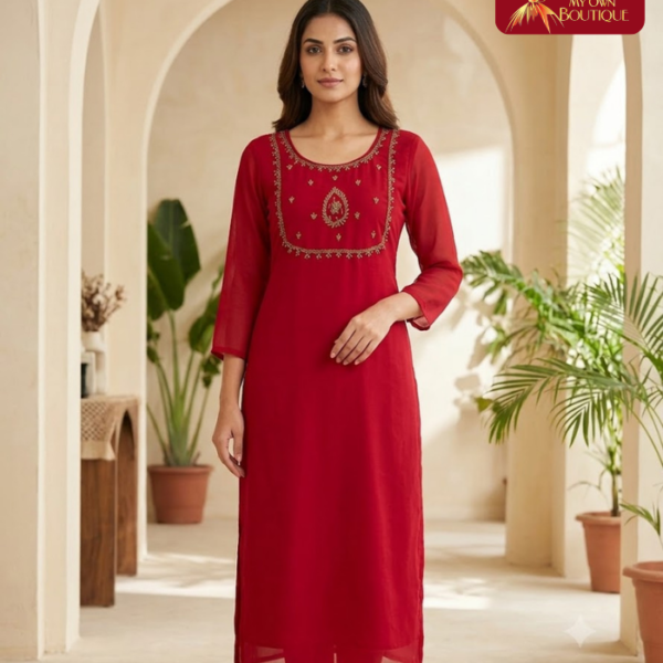 Handwork on Aari Work Kurthi 04