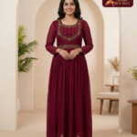 Georgette  With Lining Handwork Kurti 07