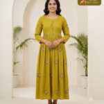 Mul Chendri  With lining Hand work kurti 03